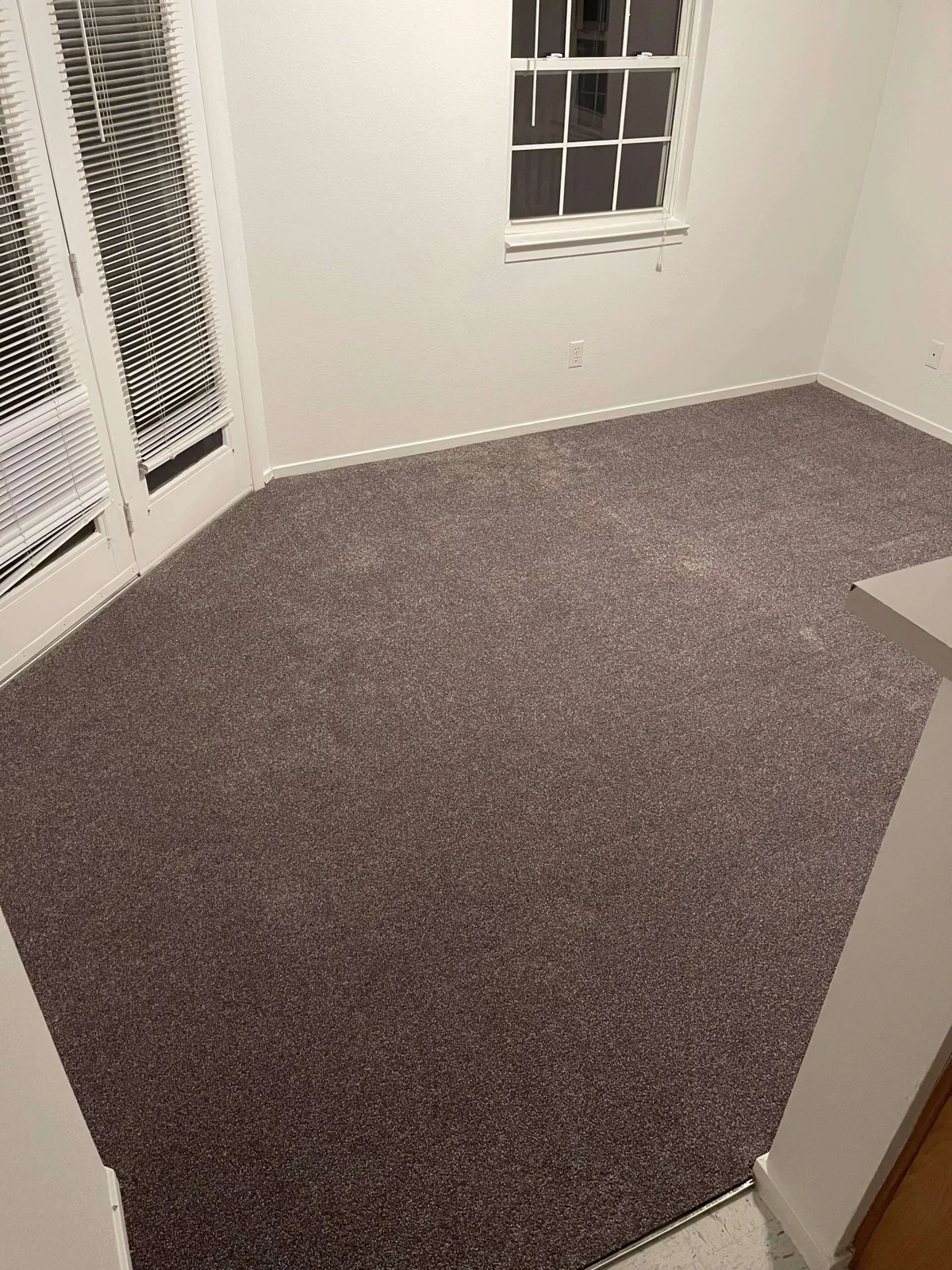 Room carpet installed by Superior Flooring