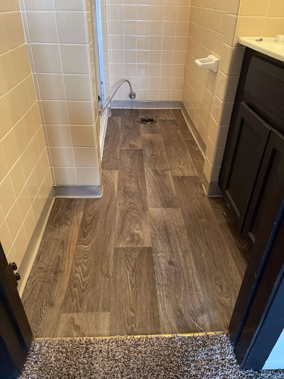 Wood-look flooring installed by Superior Flooring