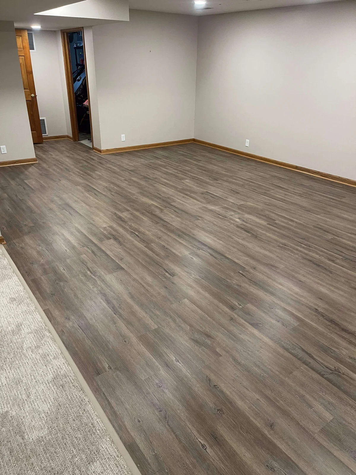 Wood-look flooring installed by Superior Flooring
