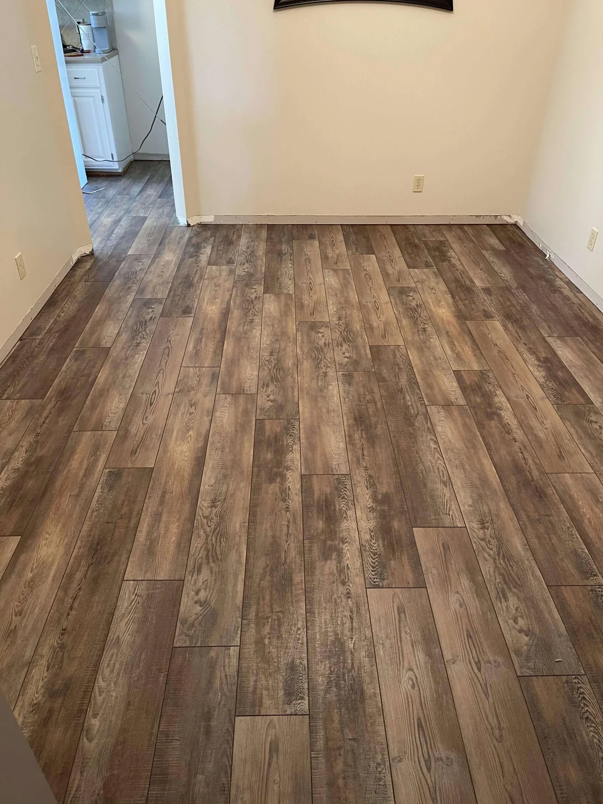 Plank flooring installed by Superior Flooring